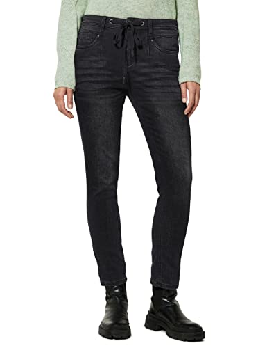 STREET ONE Damen A375888 Jeanshose Loose, thermoknit Black wash, W26/L30 von Street One