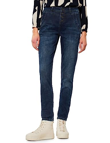 STREET ONE Damen A375890 Jeanshose Loose, Brilliant Indigo wash, W25/L32 von Street One