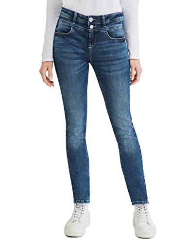 Street One Damen Style York Jeanshose Slim, Indigo Wash, 29W / 32L EU von Street One