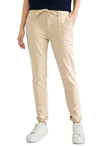 Street One Damen A376290 Jeanshose Loose, Light Smooth Sand Washed, 27W / 30L EU von Street One