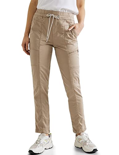 STREET ONE Damen A376303 Cargohose, Smooth Sand, 36W / 30L EU von Street One