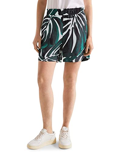 STREET ONE Damen A376627 Paperbag Shorts, Lagoon Green, 36W EU von Street One