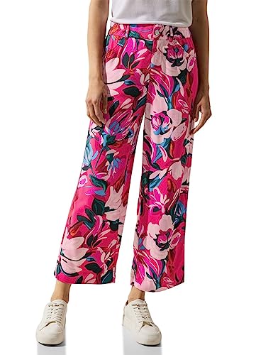 STREET ONE Damen A376641 7/8 Culotte Floral, Berry Rose, 36W x 26L von Street One