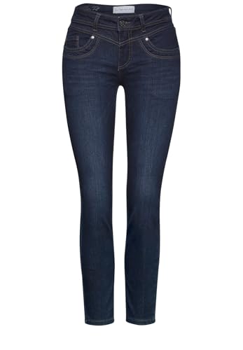 Street One Damen A378133 Jeans im Slim Fit, Deep Indigo Washed, 27W / 30L von Street One