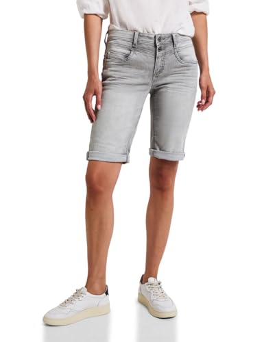 Street One Damen A378568 Bermudas/Shorts, Light Grey Random Washed, 30 von Street One