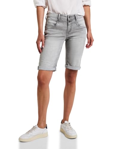 Street One Damen A378568 Bermudas/Shorts, Light Grey Random Washed, 33 von Street One
