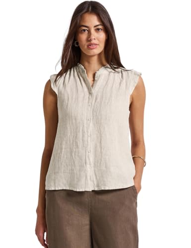 Street One Damen Ärmellose Leinenbluse von Street One