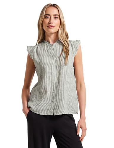 Street One Damen Ärmellose Leinenbluse von Street One