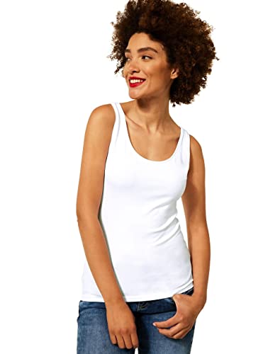 Street One Damen Anni Top, Weiß, 34 EU von Street One