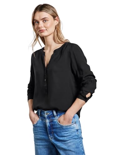 Street One Damen Basic Bluse in Unifarbe von Street One