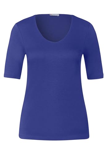 Street One Damen Basic Kurzarmshirt intense royal blue 40 von Street One