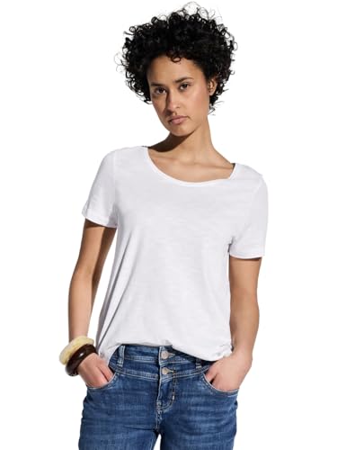 Damen Basic T-Shirt in Unifarbe von Street One