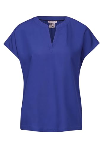 Street One Damen A344598 Bluse Mit Armansatz, Intense Royal Blue, 38 EU von Street One