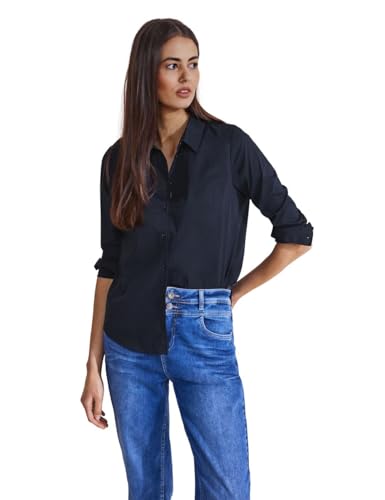 Street One Damen Bluse mit Langarm deep blue 46 von STREET ONE