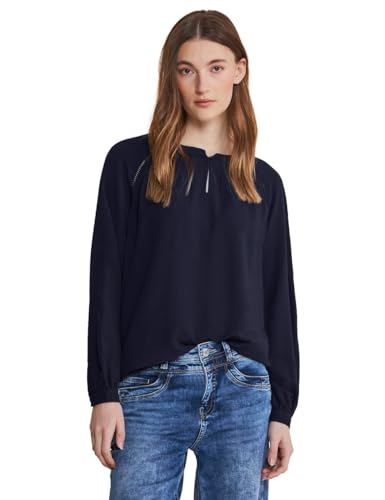 Street One Damen Bluse mit Langarm deep blue 46 von Street One