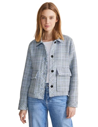 Street One Damen Boucle Jacke warm light blue 40 von Street One