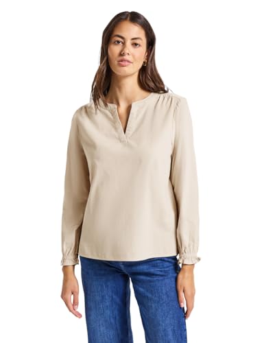 Street One Damen Cordbluse mit Rüschendetails von Street One