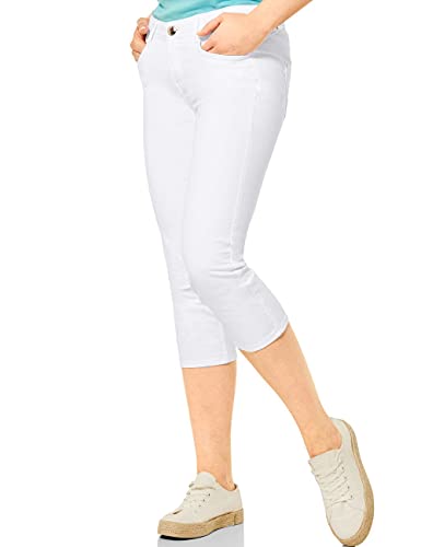 Street One Damen Crissi Jeans, White, W32/L22 von Street One