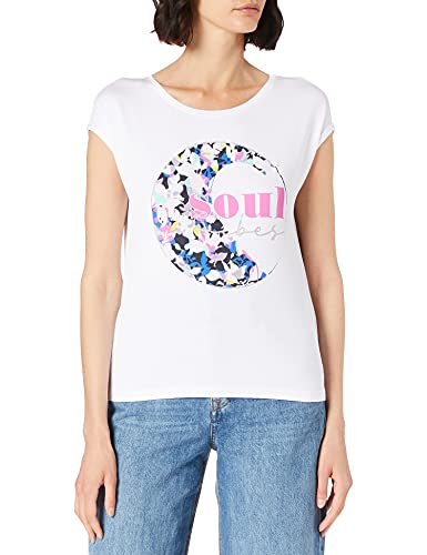 Street One Damen Crista T-Shirt, White, 38 von Street One