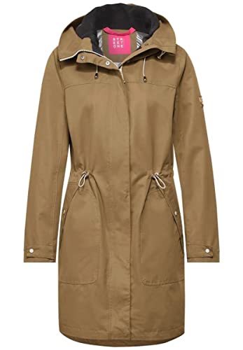 Street One Damen Funktionaler Parka Toffee Brown 44 von Street One