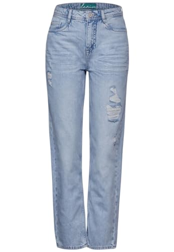 Street One Damen Jeans Straight Leg light blue destroyed 31W / 28L Street One Damen Jeans Straight Leg light blue destroyed 31W / 28L von Street One
