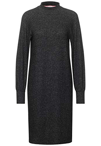 Street One Damen Knielanges Kleid in Melange Anthracite Melange 38 von Street One
