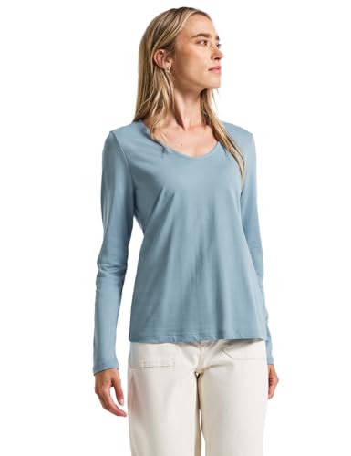 Street One Damen Langarmshirt in Unifarbe von Street One