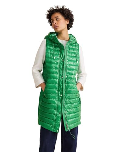 Street One Damen Lange Steppweste arty green 36 von STREET ONE
