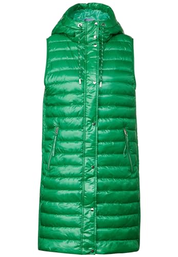 Street One Damen Lange Steppweste arty green 40 von Street One