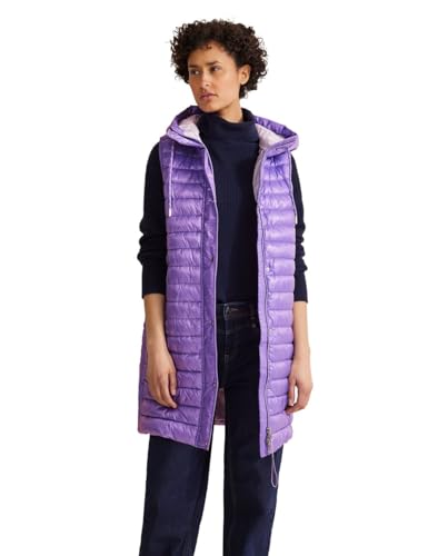 Street One Damen Lange Steppweste shiny lilac 40 von Street One