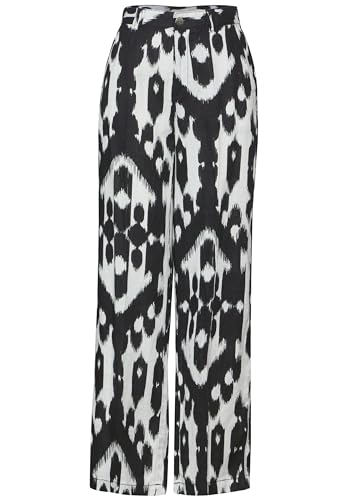Street One Damen Leinenhose mit Print Black,42W/32L Street One Damen Leinenhose mit Print Black,42W/32L von Street One