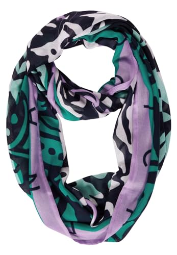 Street One Damen Loop Schal mit Muster intense aqua A von STREET ONE