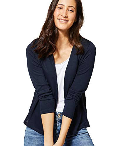 Street One Damen Nette Strickjacke, Langarm , Blau (Deep Blue), 36 von Street One