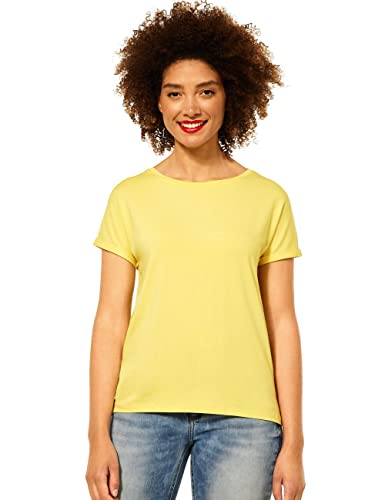 STREET ONE Damen New Crista T-Shirt, Merry Yellow, 40 von Street One