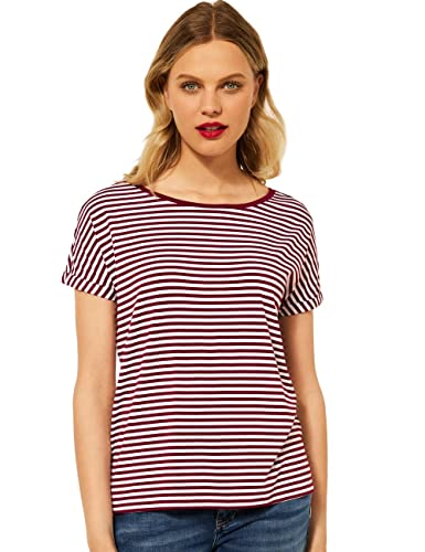 STREET ONE Damen New Crista Viskoseshirt Kurzarm, Copper red, 40 von Street One