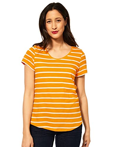 Street One Damen New Gerda T-Shirt, Sunset Yellow, 42 von Street One