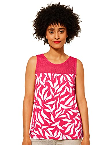 STREET ONE Damen New Vicky Spitzentop, AW Intense Coral, 38 von Street One