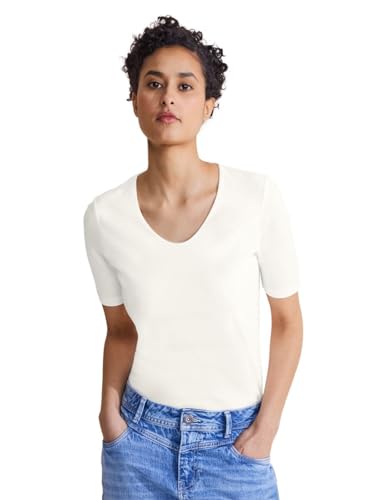 Street One Damen Palmira T-Shirt, Elfenbein (Off White 10108), 34 von Street One