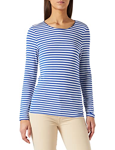 Street One Damen Shirt weiß/Royalblau 34 von Street One