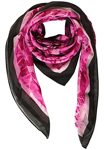 Street One Damen Square Polyester Mode-Schal, Powerful pink, A von Street One