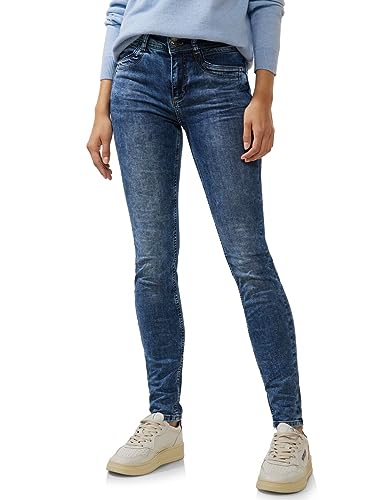 Street One Damen Style York Jeanshose Slim und High, Authentic Indigo wash, 30W / 32L von Street One