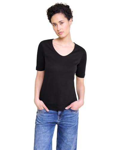 Street One Damen Palmira T-Shirt, Black (Schwarz), 38 von Street One