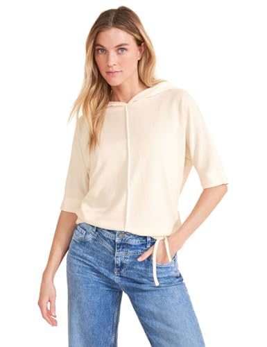 Street One Damen T-Shirt mit Kapuze lucid white 36 von Street One