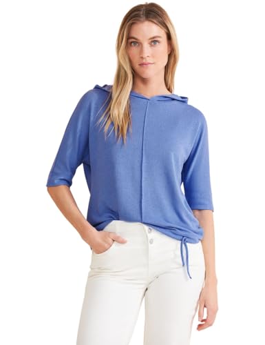 Street One Damen T-Shirt mit Kapuze warm light blue 36 von Street One