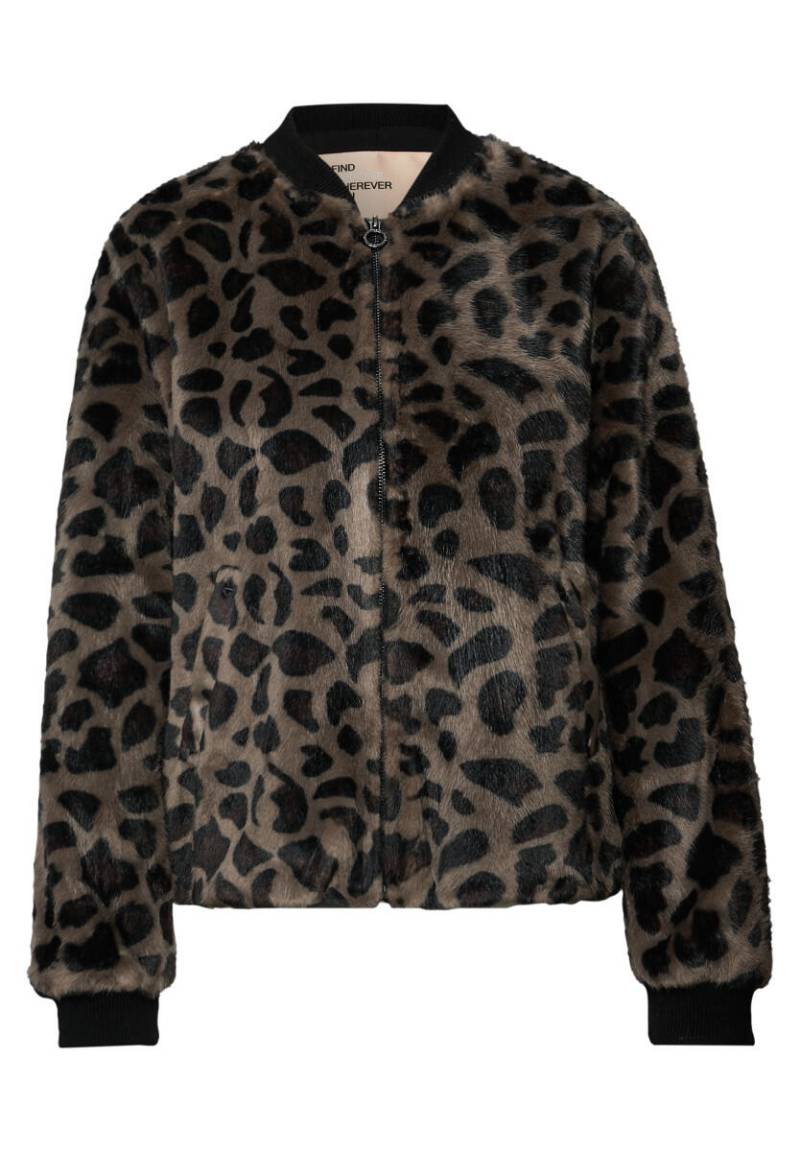 Street One - Fake Fur Leo-Blouson braun - Gr. - 34 von Street One