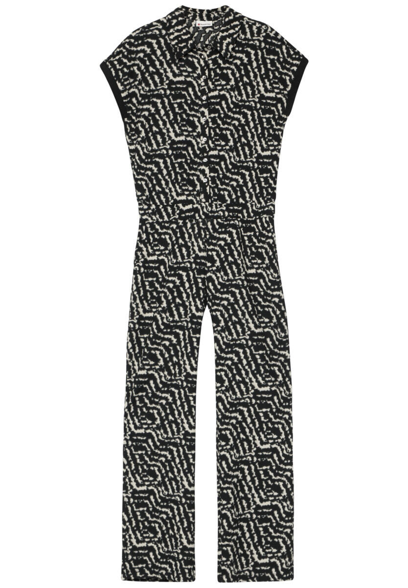 Street One - Gemusterter Jumpsuit schwarz - Gr. - 34/30 von Street One