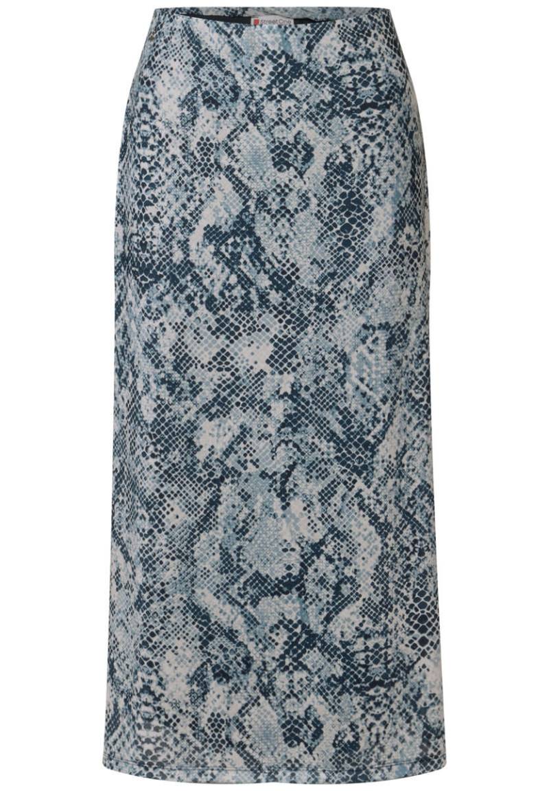 Street One - Gemusterter Mesh-Rock blau - Gr. - 38 von Street One