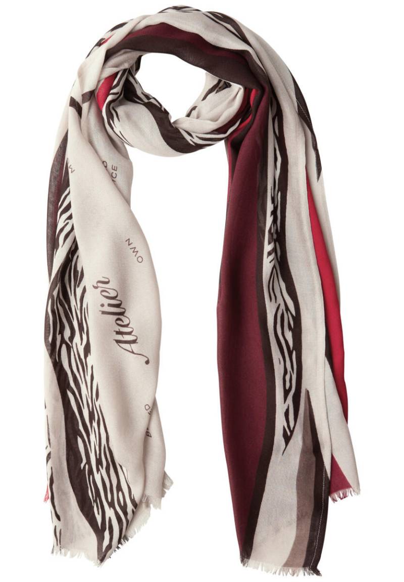 Street One - Gemusterter Schal beige/rot von Street One