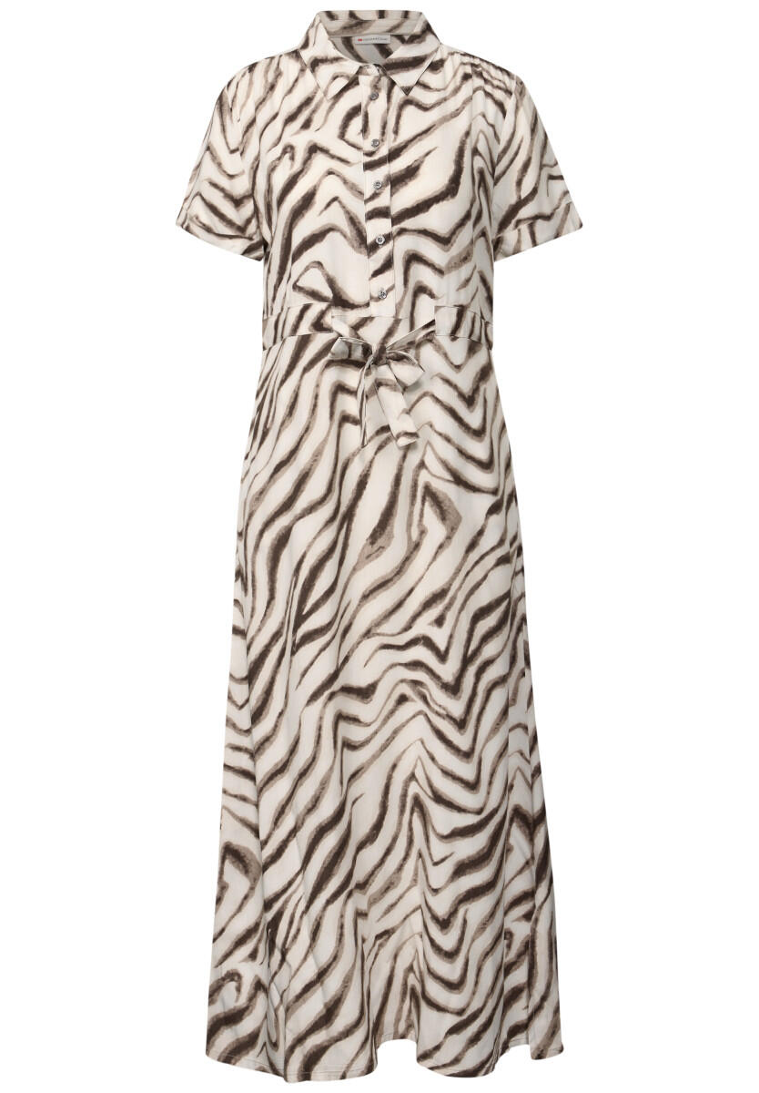 Street One - Gemustertes Blusenkleid beige - Gr. - 34 von Street One