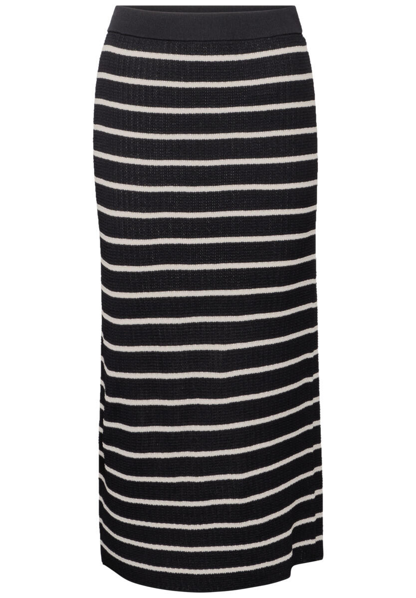 Street One - Gestreifter Midi-Rock blau - Gr. - 42 von Street One